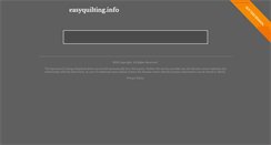 Desktop Screenshot of easyquilting.info